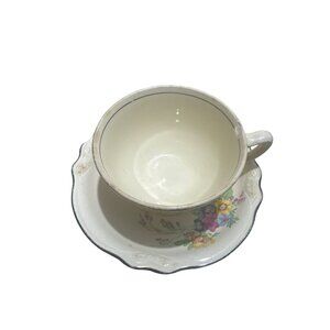 Vintage Homer Laughlin Virginia Rose Cup and Saucer Set - AS IS Crafters Lot